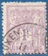 Luxembourg 1882 1 Fr Allegorie Perf 12½:12, 1 Value Cancelled - 1882 Allegorie