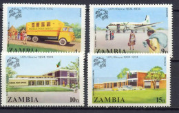 Zambia 1974 UPU Centenary, Aviation Set Of 4 MNH - U.P.U.