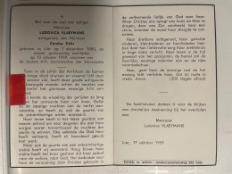 Devotie DP - Overlijden Ludovica Vlaeymans Echtg Celis - Lier 1880 - 1959 - Obituary Notices