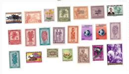 Collection De 25 Timbres (x),neuf Sans Gomme + 5 Timbres Rwanda. - Colecciones
