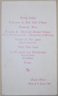 RARE ET ANCIEN MENU 1919 GRAND HOTEL ROME - Menükarten