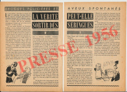 2 Vues 1956 Drogues Policières Narco-analyse Sérum De Vérité Polygraphe Aveu Coupable + Fausses Momies - Sin Clasificación