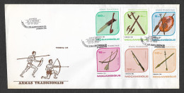 Mozambique Très Rare FDC Armes Traditionnelles 1984 Traditional Weapons Very Rare FDC Moçambique - Mozambique