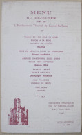 RARE ET ANCIEN MENU 1933 ETABLISSEMENT THERMAL DE LUXEUIL LES BAINS CONGRES DE GYNECOLOGIE HOTEL METROPOLE - Menükarten