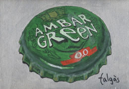 D6-128 Litografía Cerveza Ambar Green Spain. The Dynamic Collection. - Advertising