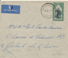 BELGIAN CONGO AIR COVER FROM BANNINGVILLE 17.03.37 TO BELGIUM - Covers & Documents