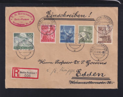 Dt. Reich R-Brief 1943 Berlin Nach Essen - Brieven En Documenten