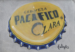 D6-133 Litografía Cerveza Pacifico Clara México. The Dynamic Collection. - Advertising