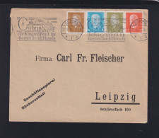 Dt. Reich Briefkuvert 1932 Maschinenstempel Coburg - Brieven En Documenten