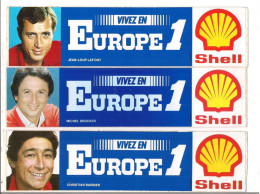 Lot De 3 Marque-Pages - Vivez En Europe1 SHELL - Christian Barbier, Michel Drucker, Jean-Louis Lafont - Marque-Pages