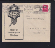 Dt. Reich Briefkuvert 1926 Maschinenstempel Ausstellung Handwerk - Cartas & Documentos