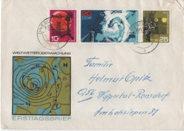 Germany Deutschland DDR 1968 FDC Weltwetterüberwachung, World Weather Monitoring, Canceled In Dresden - 1950-1970