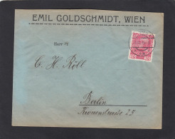 BRIEF AUS WIEN NACH BERLIN MIT SIEGEL "ÜBERPRÜFT", 1915. - Lettres & Documents