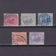 WESTERN AUSTRALIA 1885, SG# 94-100, Part Set, Wmk Crown CA, Swan, Used - Used Stamps