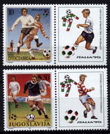3631 Yugoslavia 1990 Football World Cup, Italy, With Label MNH - Ungebraucht