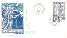 ARCTIC-ANTARCTIC, FRENCH S.A.T. 1977 OCEANOLOGY ON FDC - Research Stations