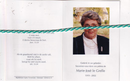 Marie-José Le Grelle, 1919, 2002. Berchem. Foto - Obituary Notices