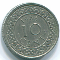 10 CENTS 1966 SURINAME Netherlands Nickel Colonial Coin #S13239.U.A - Surinam 1975 - ...