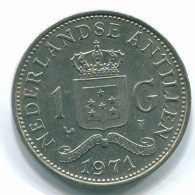 1 GULDEN 1971 ANTILLAS NEERLANDESAS Nickel Colonial Moneda #S11994.E.A - Nederlandse Antillen