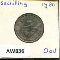 5 SCHILLING 1980 AUSTRIA Coin #AW836.U.A - Oostenrijk