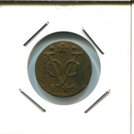 1746 HOLLAND VOC DUIT INDES NÉERLANDAIS NETHERLANDS NEW YORK COLONIAL PENNY #VOC2578.7.F.A - Indes Néerlandaises