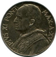 10 LIRE 1936 VATIKAN VATICAN Münze Pius XI (1922-1939) SILBER #AH308.16.D.A - Vaticano