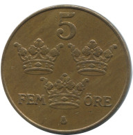 5 ORE 1942 SUÈDE SWEDEN Pièce #AC474.2.F.A - Sweden