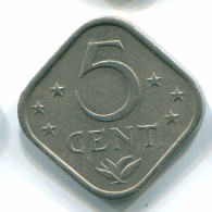 5 CENTS 1971 NIEDERLÄNDISCHE ANTILLEN Nickel Koloniale Münze #S12203.D.A - Niederländische Antillen