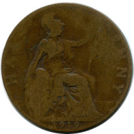 HALF PENNY 1919 UK GROßBRITANNIEN GREAT BRITAIN Münze #AZ601.D.A - C. 1/2 Penny