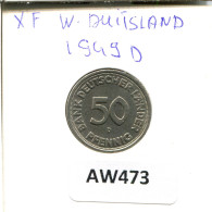 50 PFENNIG 1949 D ALEMANIA Moneda GERMANY #AW473.E.A - 50 Pfennig