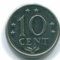 10 CENTS 1974 ANTILLES NÉERLANDAISES Nickel Colonial Pièce #S13527.F.A - Niederländische Antillen