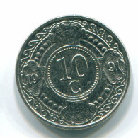 10 CENTS 1991 ANTILLES NÉERLANDAISES Nickel Colonial Pièce #S11343.F.A - Nederlandse Antillen