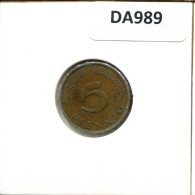 5 PFENNIG 1980 J BRD ALEMANIA Moneda GERMANY #DA989.E.A - 5 Pfennig
