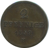 SAXONY 2 PFENNIG 1859 F Dresden Mint German States #DE10652.16.E.A - Altri & Non Classificati