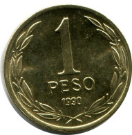 1 PESO 1990 CHILE UNC Münze #M10061.D.A - Chile