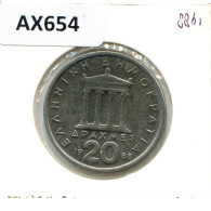 20 DRACHMES 1988 GRÈCE GREECE Pièce #AX654.F.A - Griechenland