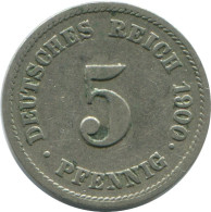 5 PFENNIG 1900 J ALLEMAGNE Pièce GERMANY #AE683.F.A - 5 Pfennig