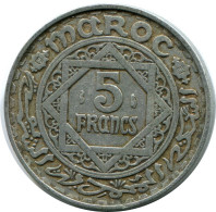 5 FRANCS 1951 MOROCCO Islamisch Münze #AH649.3.D.A - Morocco