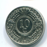 10 CENTS 1989 ANTILLES NÉERLANDAISES Nickel Colonial Pièce #S11316.F.A - Niederländische Antillen