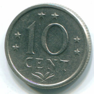 10 CENTS 1971 ANTILLES NÉERLANDAISES Nickel Colonial Pièce #S13463.F.A - Antilles Néerlandaises