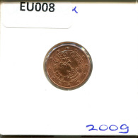 1 EURO CENT 2009 ÖSTERREICH AUSTRIA Münze #EU008.D.A - Oostenrijk