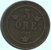 5 ORE 1882 SCHWEDEN SWEDEN Münze #AC601.2.D.A - Sweden