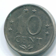 10 CENTS 1970 ANTILLES NÉERLANDAISES Nickel Colonial Pièce #S13362.F.A - Niederländische Antillen