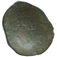 Auténtico Original Antiguo BYZANTINE IMPERIO Trachy Moneda 1.5g/24mm #AG610.4.E.A - Byzantine