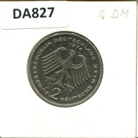 2 DM 1974 J T. HEUSS BRD DEUTSCHLAND Münze GERMANY #DA827.D.A - 2 Marchi