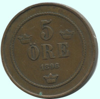 5 ORE 1896 SUECIA SWEDEN Moneda #AC654.2.E.A - Suède