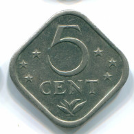 5 CENTS 1975 ANTILLES NÉERLANDAISES Nickel Colonial Pièce #S12229.F.A - Niederländische Antillen