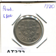 5 ESCUDOS 1970 PORTUGAL Coin #AT373.U.A - Portugal