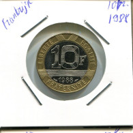 10 FRANCS 1988 FRANCE Pièce BIMETALLIC Pièce Française #AP053.F.A - 10 Francs