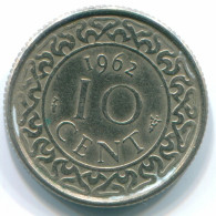 10 CENTS 1962 SURINAME Netherlands Nickel Colonial Coin #S13221.U.A - Surinam 1975 - ...